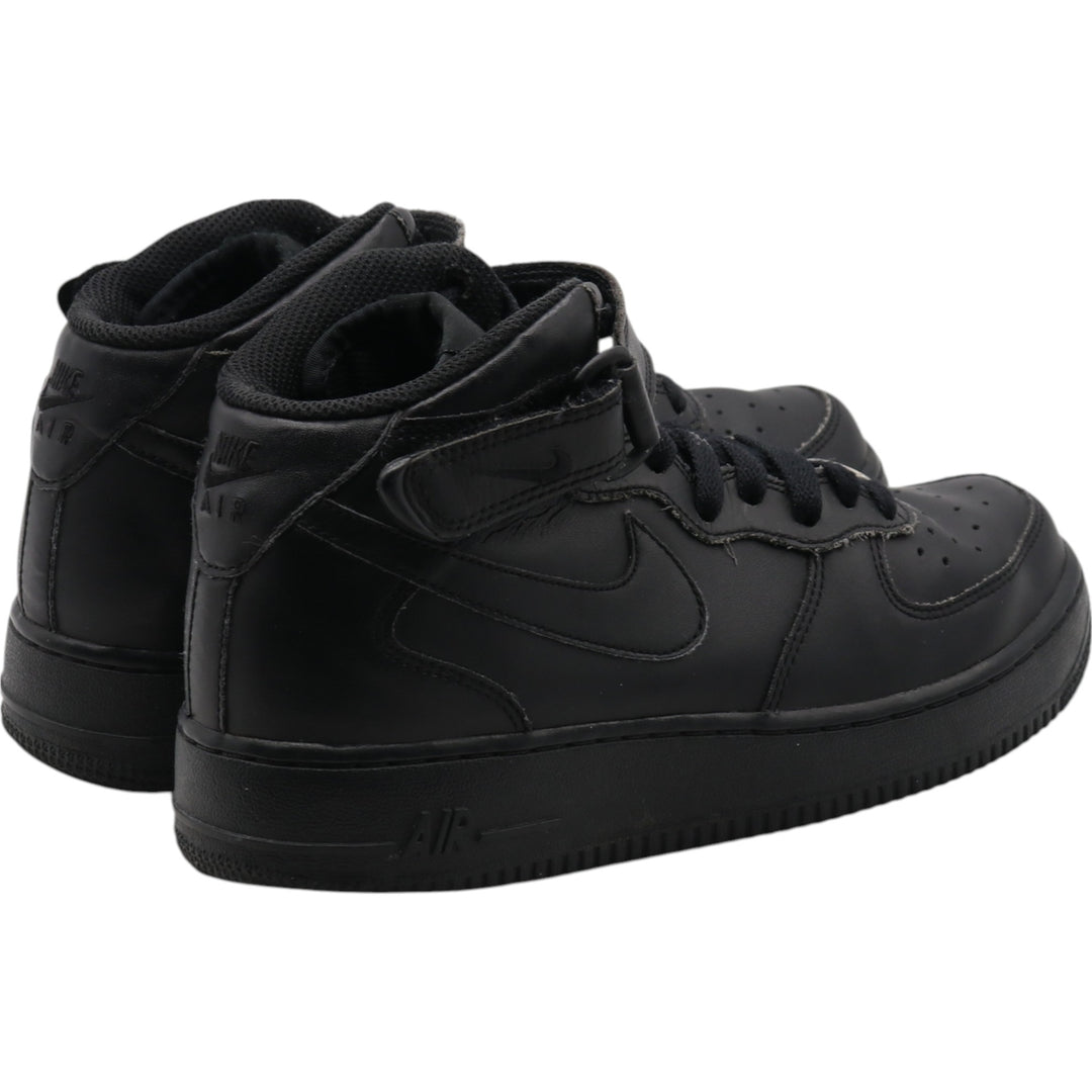 Nike Air Force 1 Mid Sneakers 6Y Women's 24.5cm Synthetic leather black type Vintage Second Hand