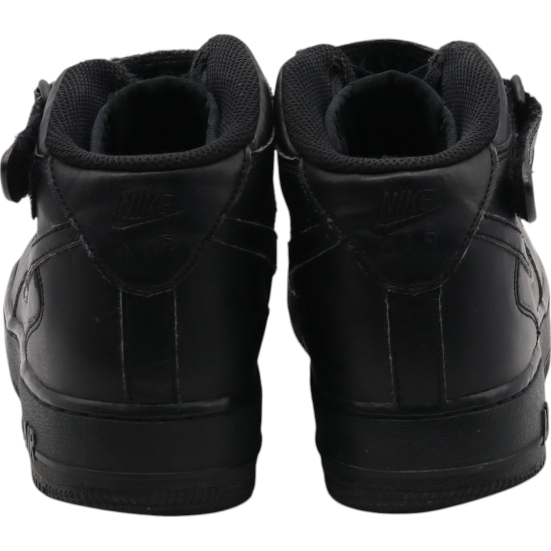 Nike Air Force 1 Mid Sneakers 6Y Women's 24.5cm Synthetic leather black type Vintage Second Hand
