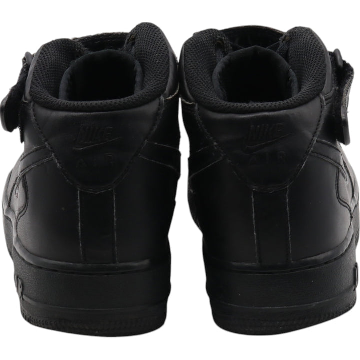 Nike Air Force 1 Mid Sneakers 6Y Women's 24.5cm Synthetic leather black type Vintage Second Hand