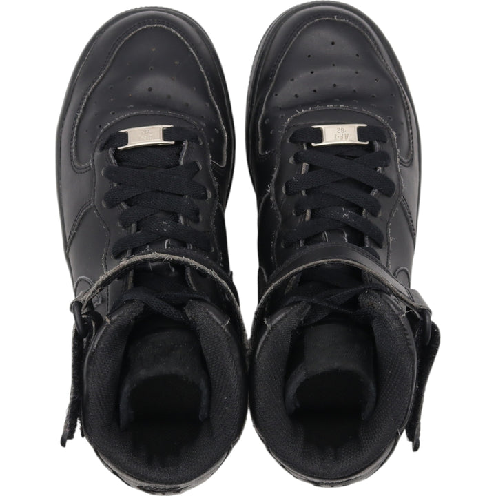 Nike Air Force 1 Mid Sneakers 6Y Women's 24.5cm Synthetic leather black type Vintage Second Hand