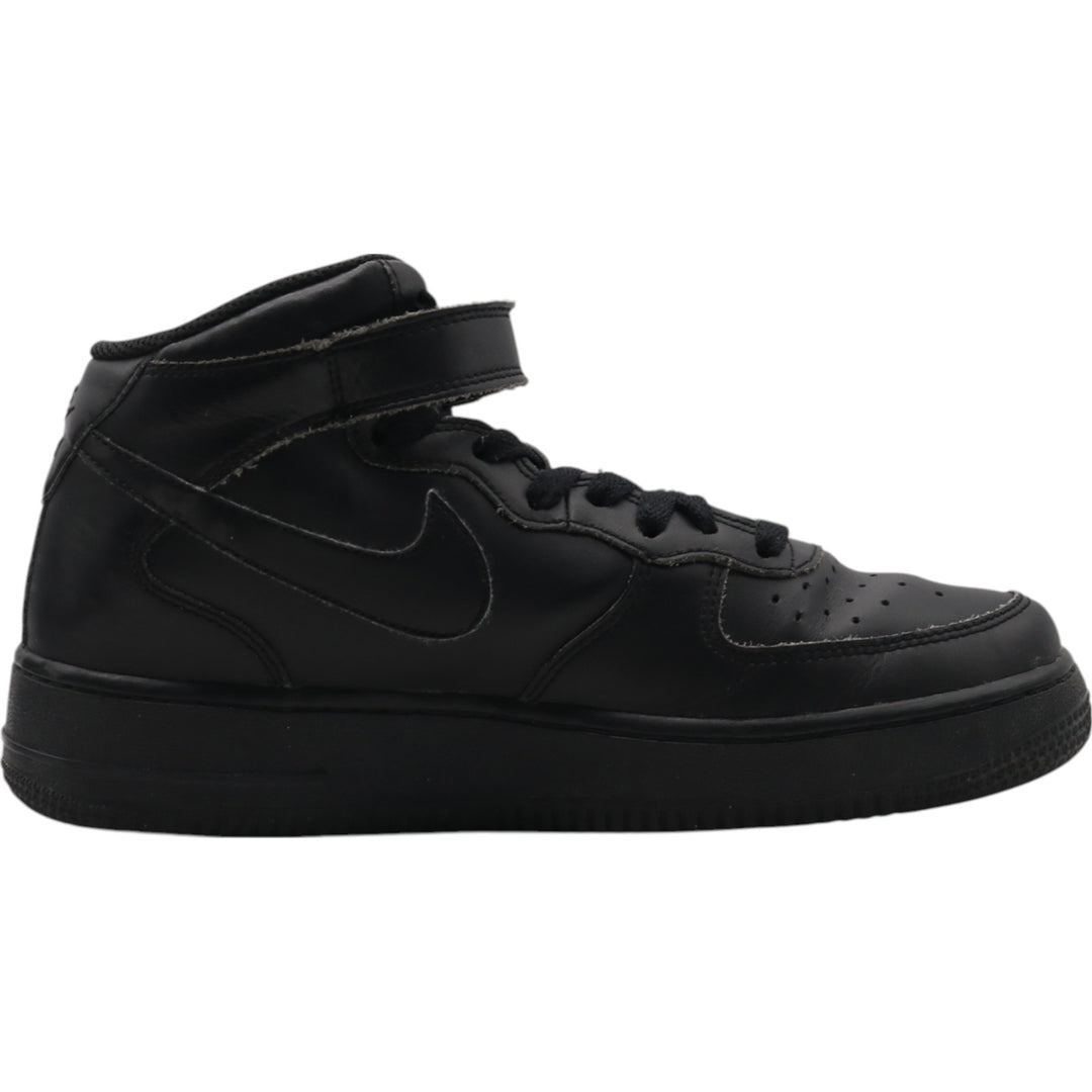 Nike Air Force 1 Mid Sneakers 6Y Women's 24.5cm Synthetic leather black type Vintage Second Hand