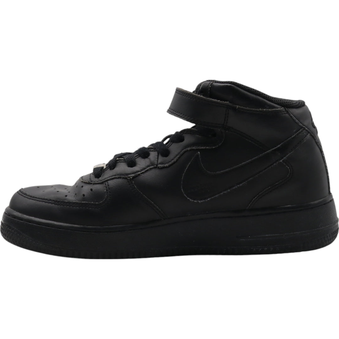 Nike Air Force 1 Mid Sneakers 6Y Women's 24.5cm Synthetic leather black type Vintage Second Hand
