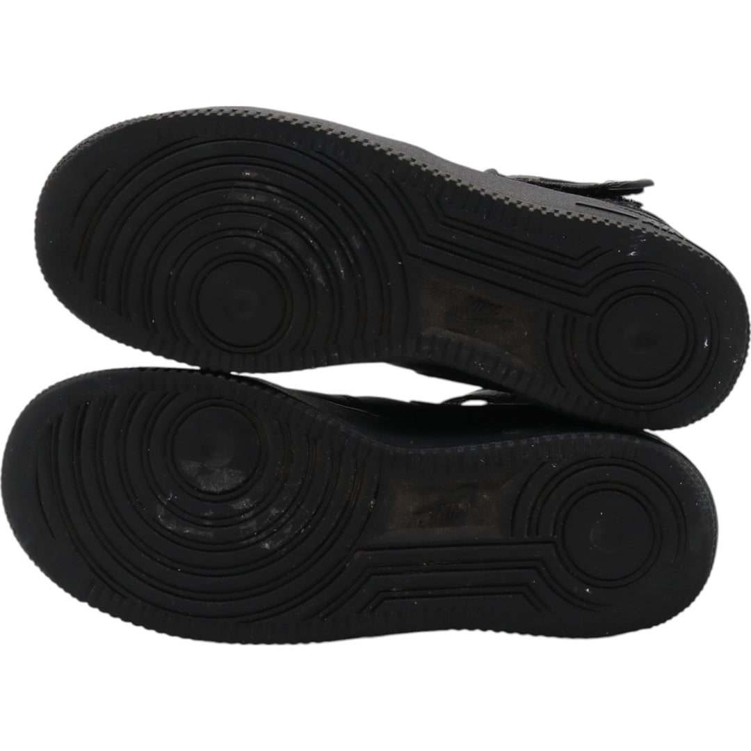 Nike Air Force 1 Mid Sneakers 6Y Women's 24.5cm Synthetic leather black type Vintage Second Hand