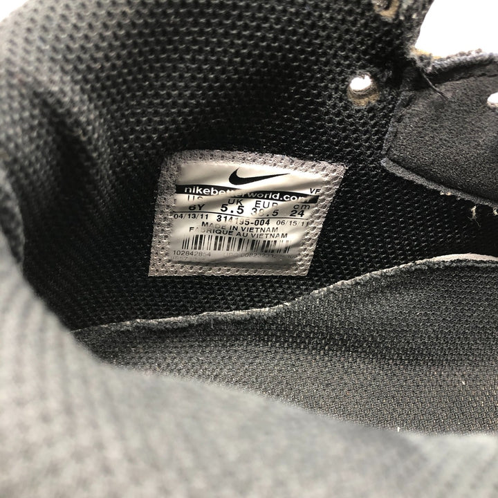 Nike Air Force 1 Mid Sneakers 6Y Women's 24.5cm Synthetic leather black type Vintage Second Hand