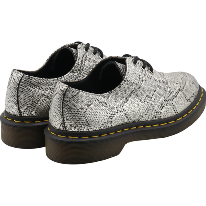 Dr. Martens Snake Pattern Python Pattern 3 Hole Shoes 4 Women's 23.5cm genuine leather Silver type Vintage Second Hand