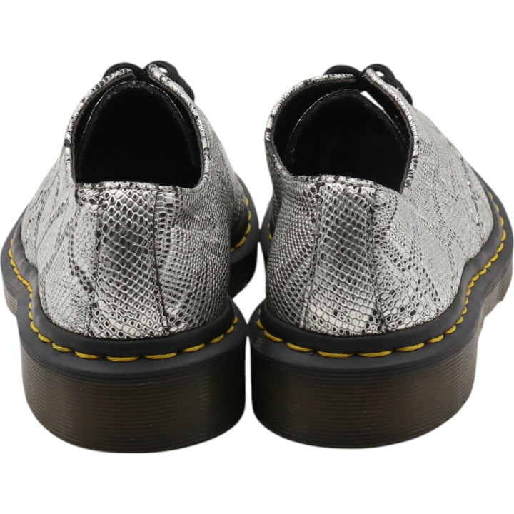 Dr. Martens Snake Pattern Python Pattern 3 Hole Shoes 4 Women's 23.5cm genuine leather Silver type Vintage Second Hand