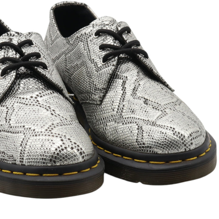 Dr. Martens Snake Pattern Python Pattern 3 Hole Shoes 4 Women's 23.5cm genuine leather Silver type Vintage Second Hand