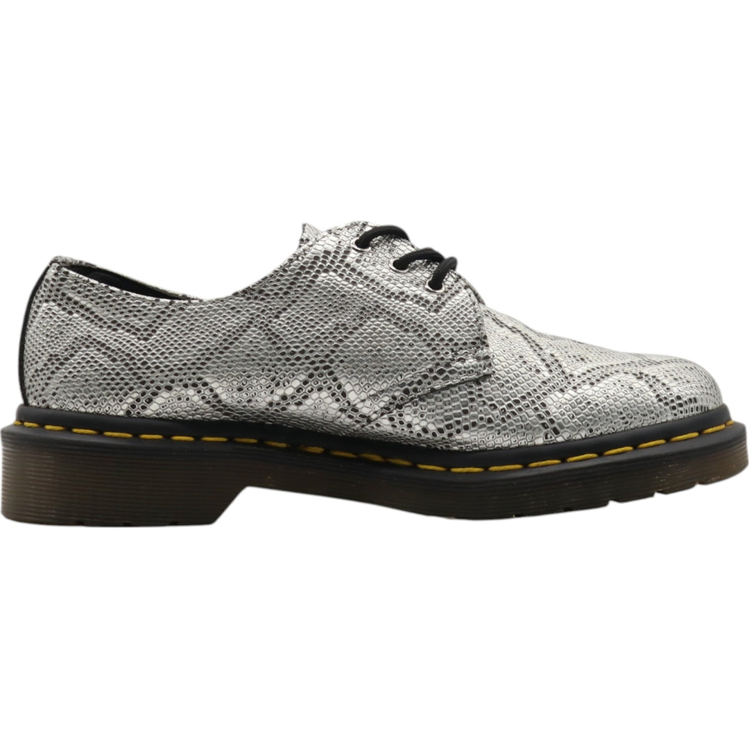 Dr. Martens Snake Pattern Python Pattern 3 Hole Shoes 4 Women's 23.5cm genuine leather Silver type Vintage Second Hand