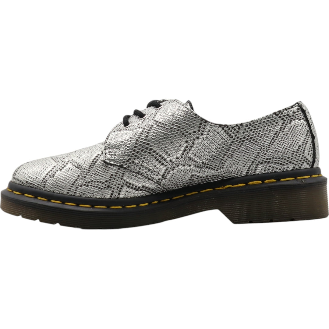 Dr. Martens Snake Pattern Python Pattern 3 Hole Shoes 4 Women's 23.5cm genuine leather Silver type Vintage Second Hand