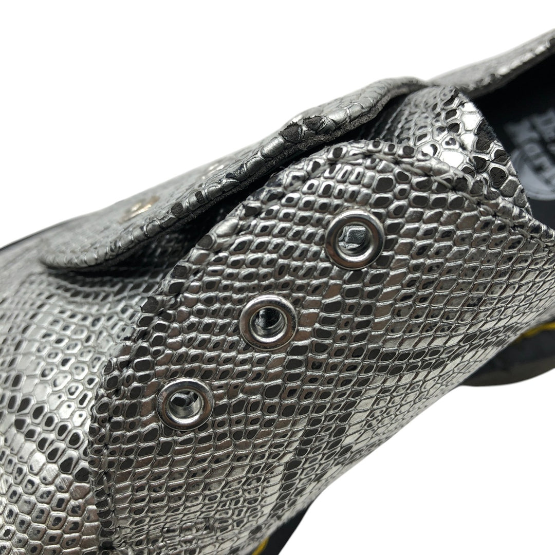 Dr. Martens Snake Pattern Python Pattern 3 Hole Shoes 4 Women's 23.5cm genuine leather Silver type Vintage Second Hand