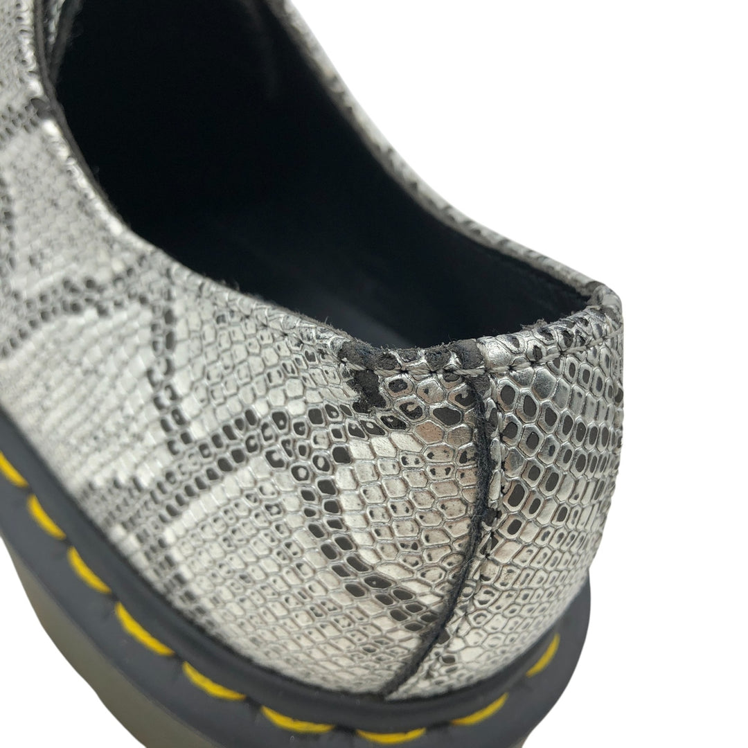 Dr. Martens Snake Pattern Python Pattern 3 Hole Shoes 4 Women's 23.5cm genuine leather Silver type Vintage Second Hand