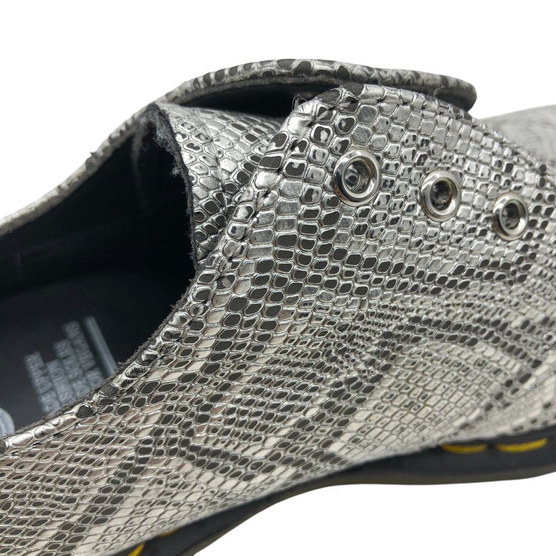 Dr. Martens Snake Pattern Python Pattern 3 Hole Shoes 4 Women's 23.5cm genuine leather Silver type Vintage Second Hand