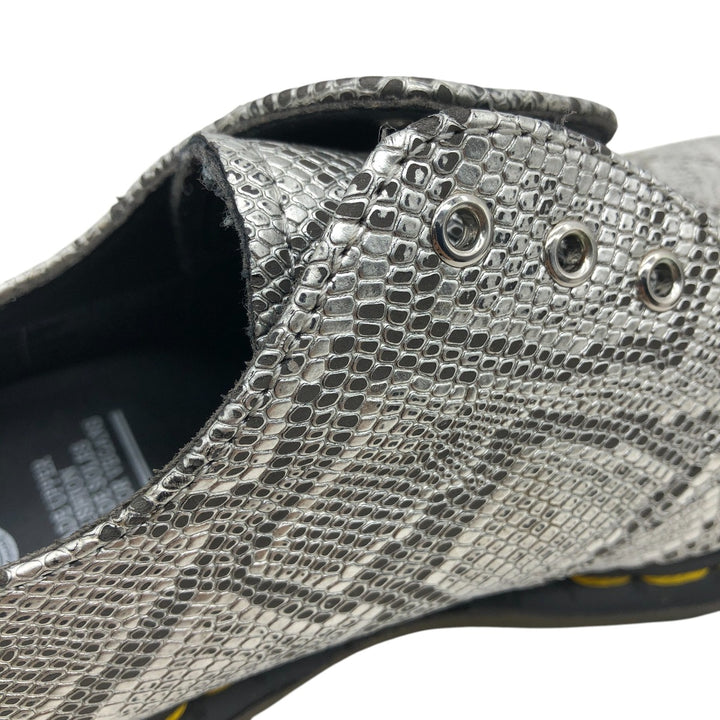Dr. Martens Snake Pattern Python Pattern 3 Hole Shoes 4 Women's 23.5cm genuine leather Silver type Vintage Second Hand