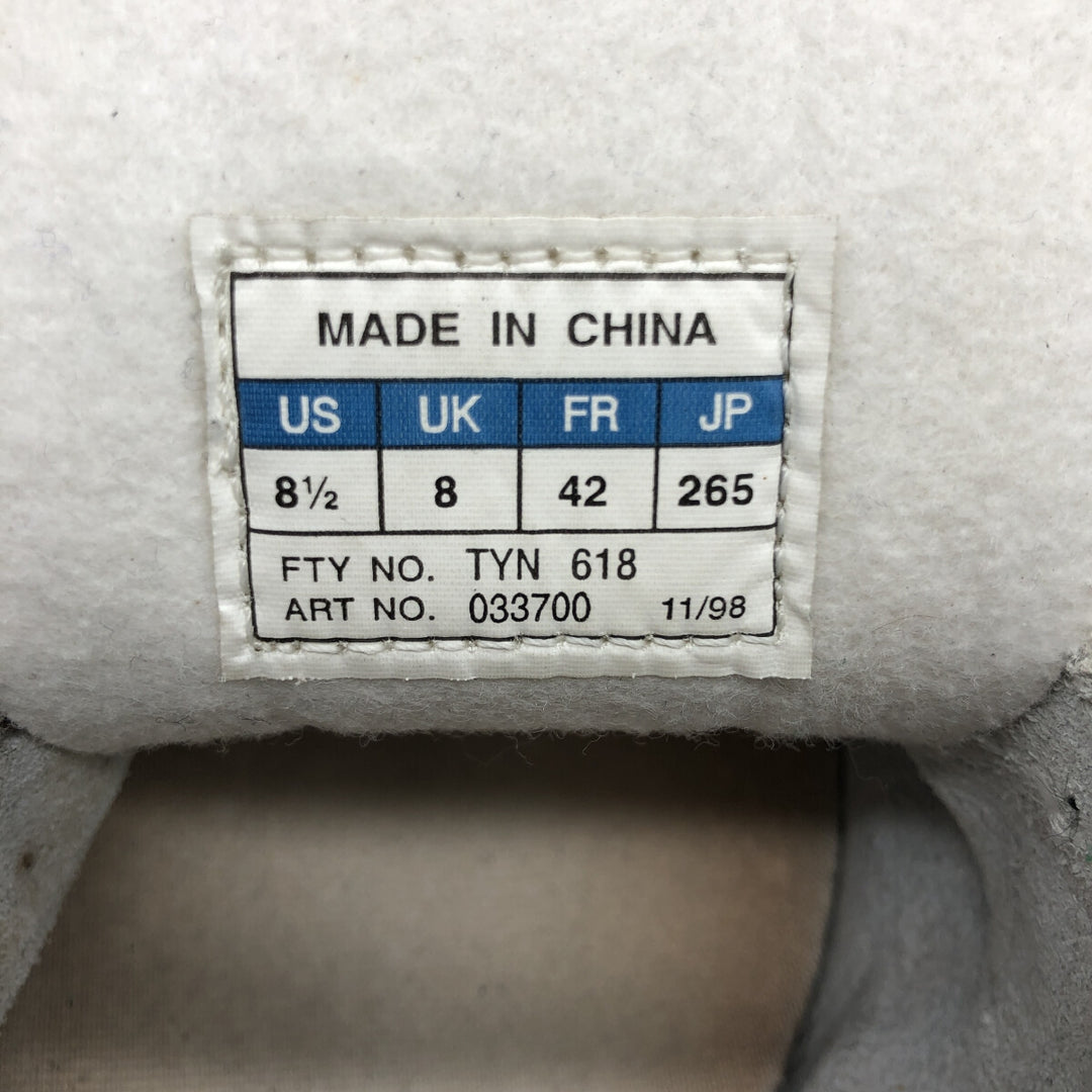 90s Adidas UNIVERSAL Sneakers 8 1/2 Men's 10.4" equivalent Vintage /saa014281 Men's 26.5cm genuine leather white type Vintage Second Hand