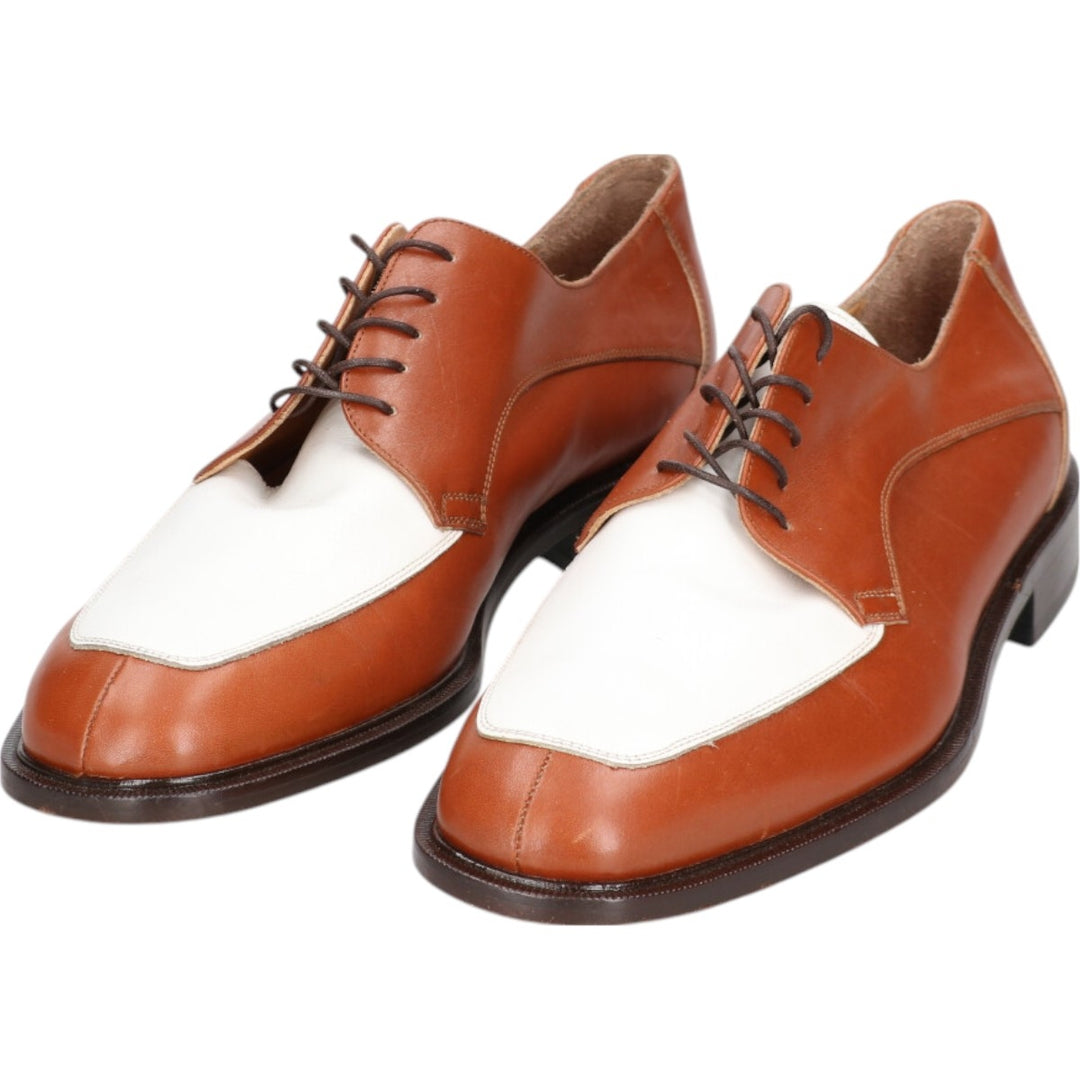 Florsheim IMPERIAL Imperial two-tone U-tip shoes, made in Italy, 9 1/2 Men's 27.5cm genuine leather brown type Vintage Second Hand