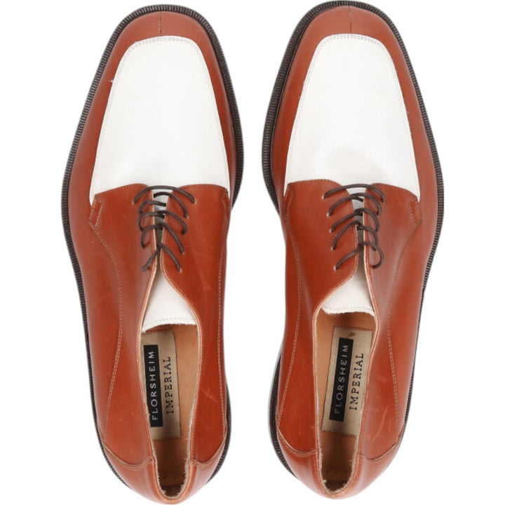 Florsheim IMPERIAL Imperial two-tone U-tip shoes, made in Italy, 9 1/2 Men's 27.5cm genuine leather brown type Vintage Second Hand