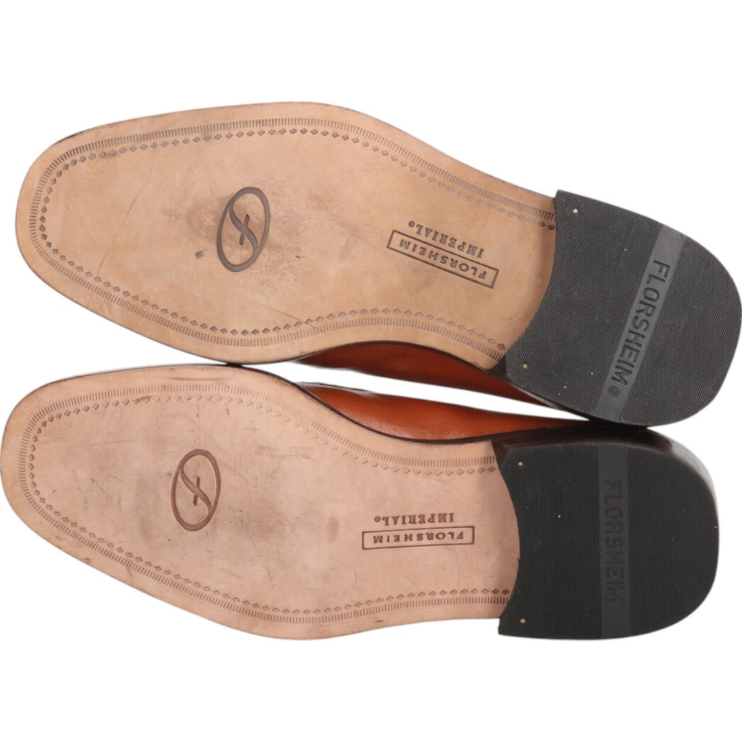 Florsheim IMPERIAL Imperial two-tone U-tip shoes, made in Italy, 9 1/2 Men's 27.5cm genuine leather brown type Vintage Second Hand