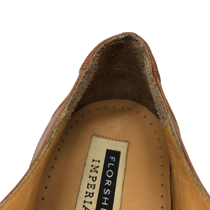 Florsheim IMPERIAL Imperial two-tone U-tip shoes, made in Italy, 9 1/2 Men's 27.5cm genuine leather brown type Vintage Second Hand