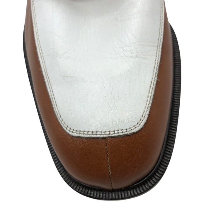 Florsheim IMPERIAL Imperial two-tone U-tip shoes, made in Italy, 9 1/2 Men's 27.5cm genuine leather brown type Vintage Second Hand