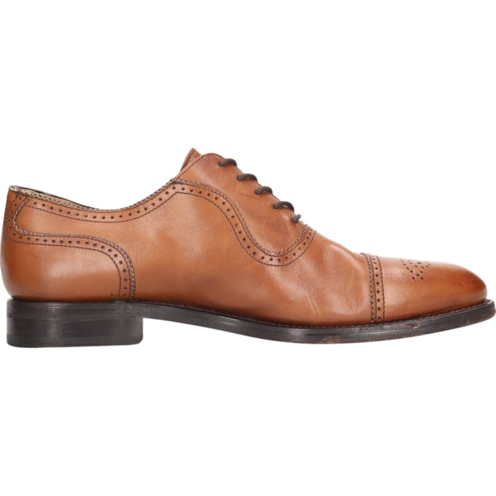 Berwick BERWICK 1707 Semi-brogue straight tip shoes Made in Spain 8 Men's 26.5cm genuine leather brown type Vintage Second Hand