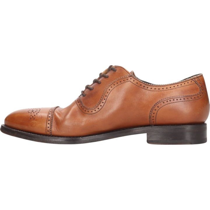 Berwick BERWICK 1707 Semi-brogue straight tip shoes Made in Spain 8 Men's 26.5cm genuine leather brown type Vintage Second Hand