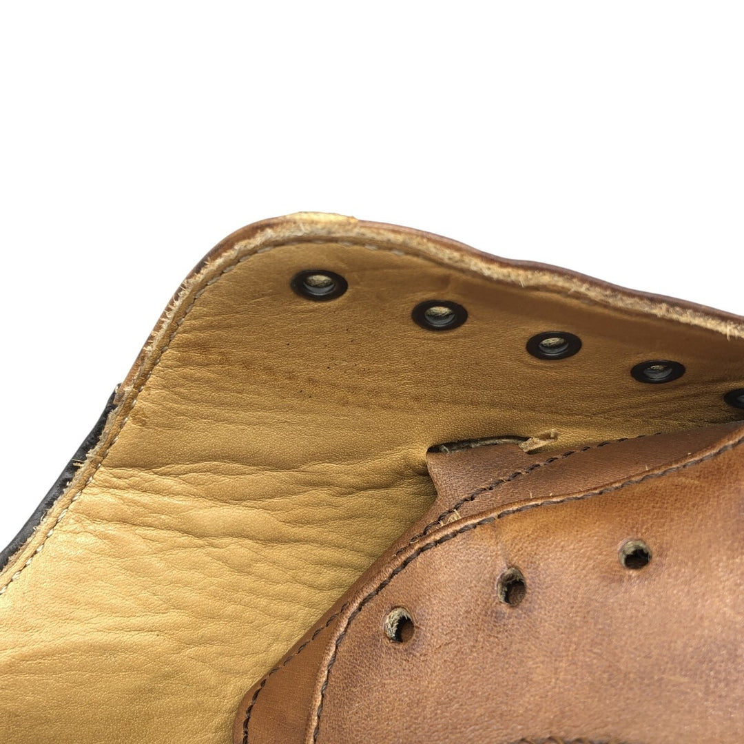 Berwick BERWICK 1707 Semi-brogue straight tip shoes Made in Spain 8 Men's 26.5cm genuine leather brown type Vintage Second Hand