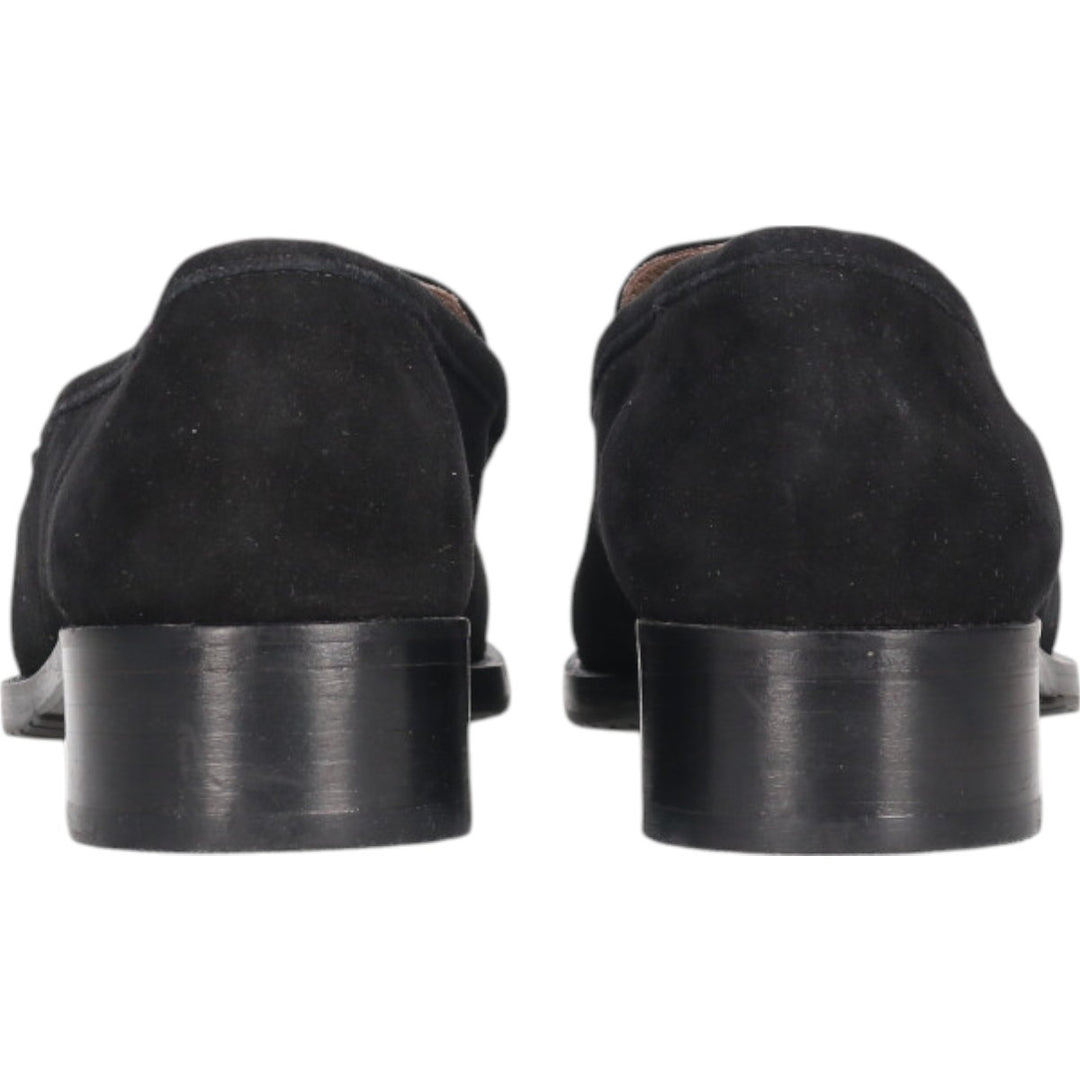 Bally Bit Loafers Made in Italy 5 Women's 22.5cm Genuine Leather Suede black type Vintage Second Hand