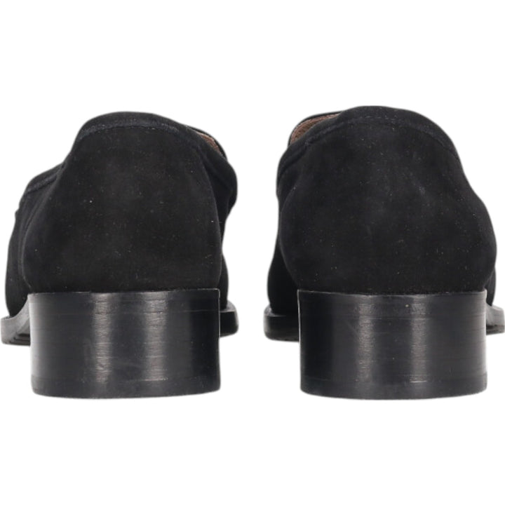 Bally Bit Loafers Made in Italy 5 Women's 22.5cm Genuine Leather Suede black type Vintage Second Hand