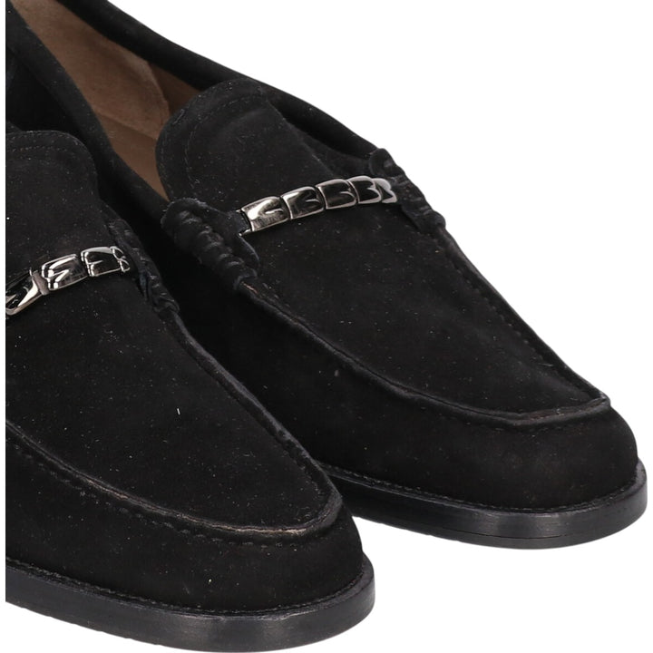 Bally Bit Loafers Made in Italy 5 Women's 22.5cm Genuine Leather Suede black type Vintage Second Hand