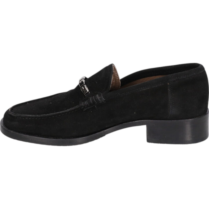 Bally Bit Loafers Made in Italy 5 Women's 22.5cm Genuine Leather Suede black type Vintage Second Hand