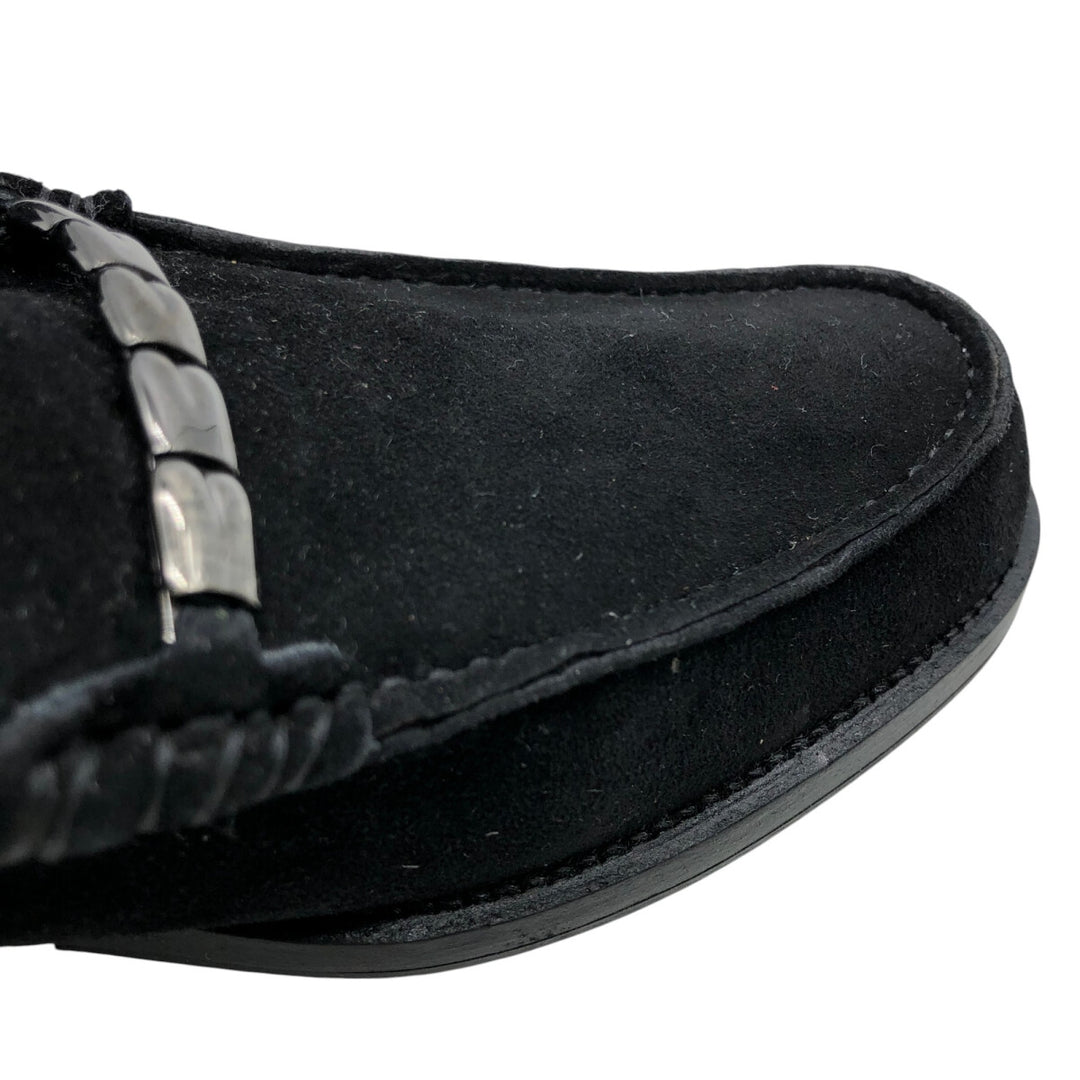 Bally Bit Loafers Made in Italy 5 Women's 22.5cm Genuine Leather Suede black type Vintage Second Hand