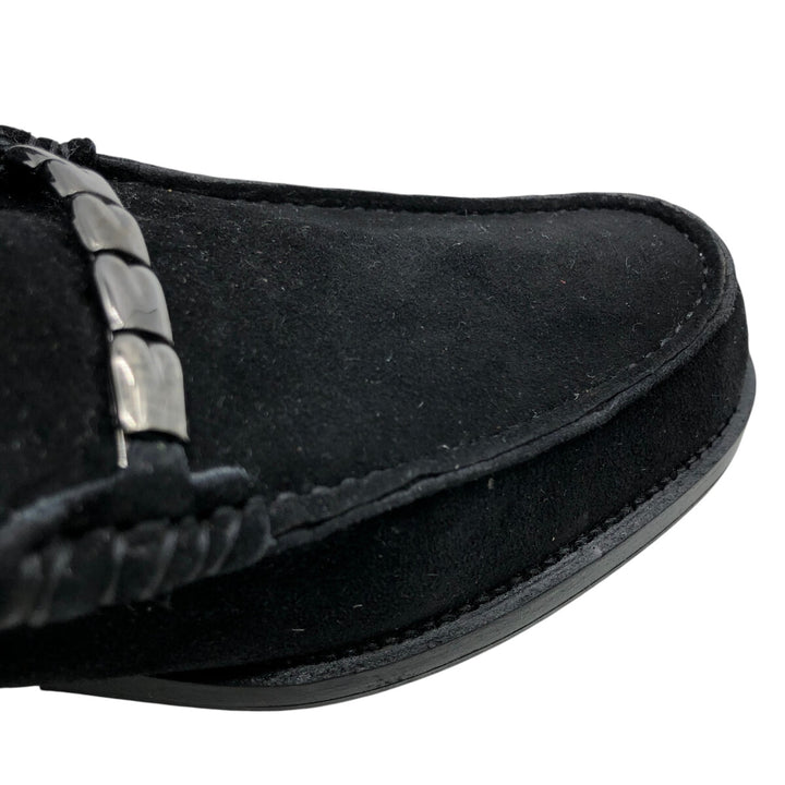Bally Bit Loafers Made in Italy 5 Women's 22.5cm Genuine Leather Suede black type Vintage Second Hand