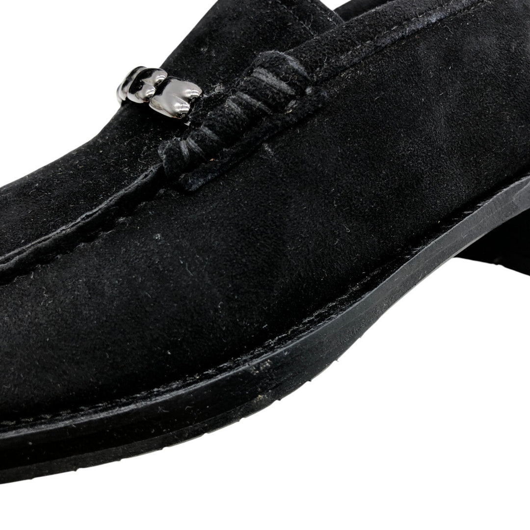 Bally Bit Loafers Made in Italy 5 Women's 22.5cm Genuine Leather Suede black type Vintage Second Hand