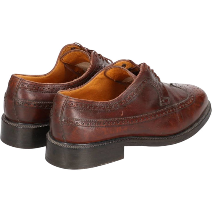 Bally Full Brogue Wingtip Shoes, Size 7 E Men's 25.0cm genuine leather burgundy type Vintage Second Hand
