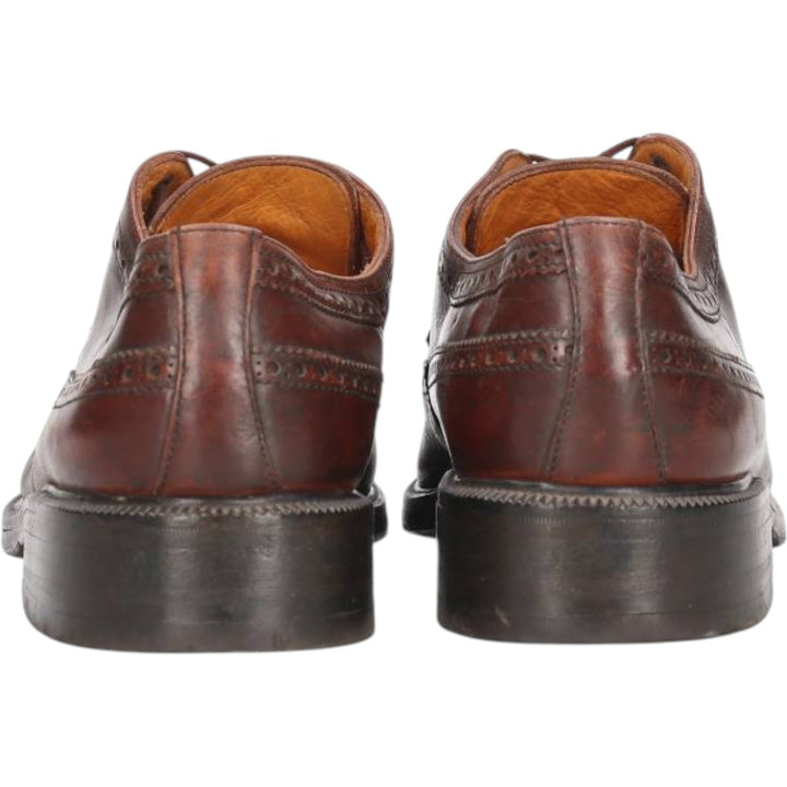 Bally Full Brogue Wingtip Shoes, Size 7 E Men's 25.0cm genuine leather burgundy type Vintage Second Hand