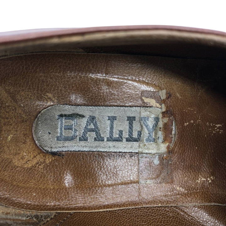 Bally Full Brogue Wingtip Shoes, Size 7 E Men's 25.0cm genuine leather burgundy type Vintage Second Hand
