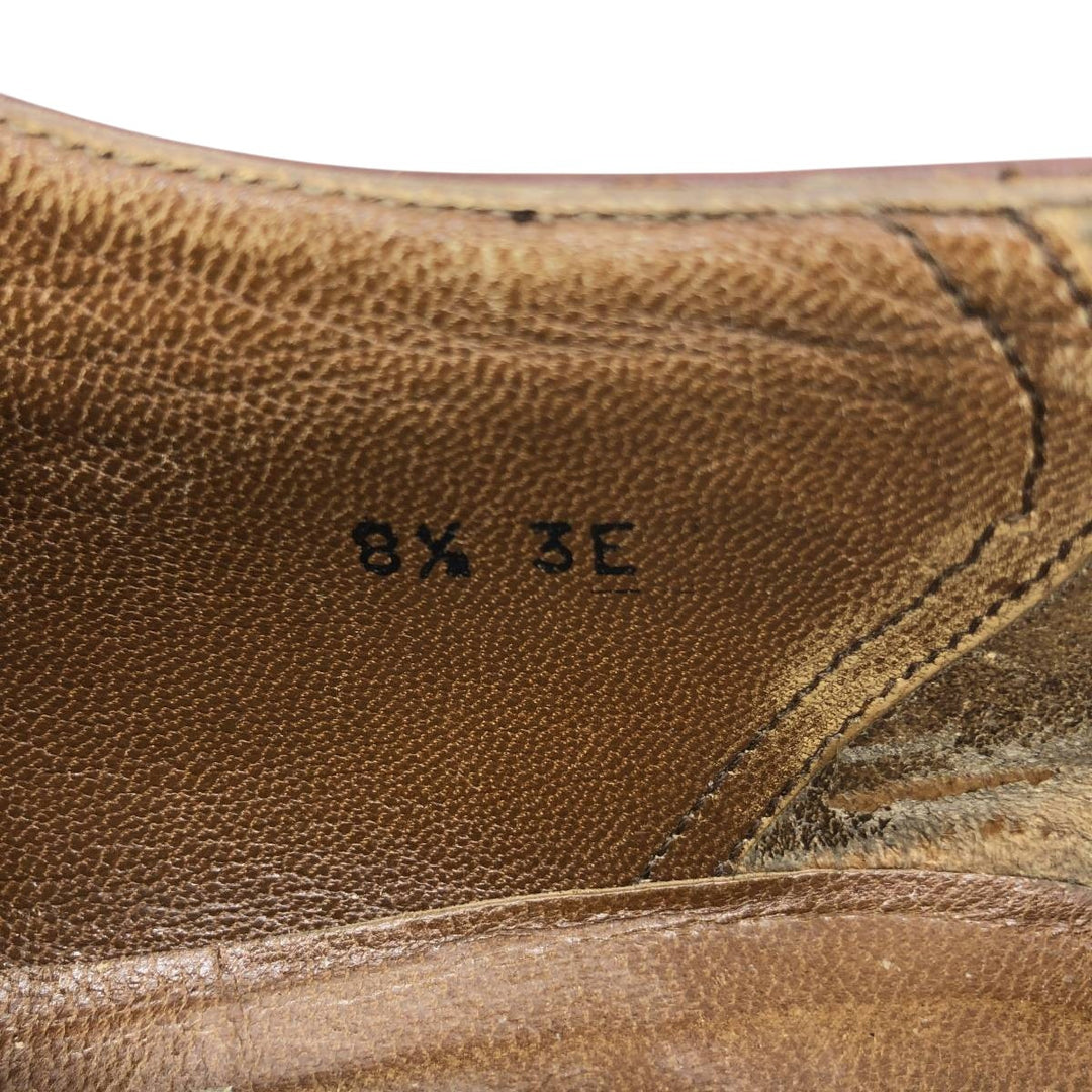Bally Full Brogue Wingtip Shoes, Size 7 E Men's 25.0cm genuine leather burgundy type Vintage Second Hand