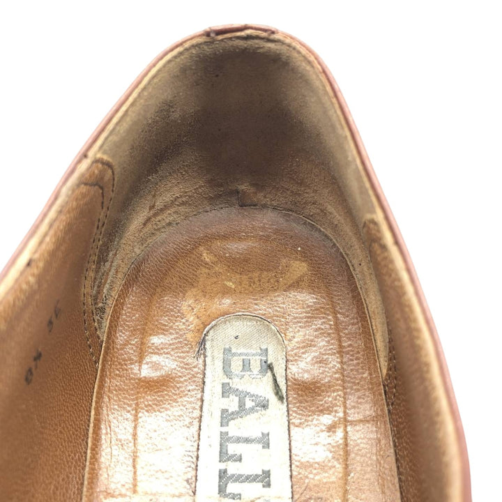 Bally Full Brogue Wingtip Shoes, Size 7 E Men's 25.0cm genuine leather burgundy type Vintage Second Hand