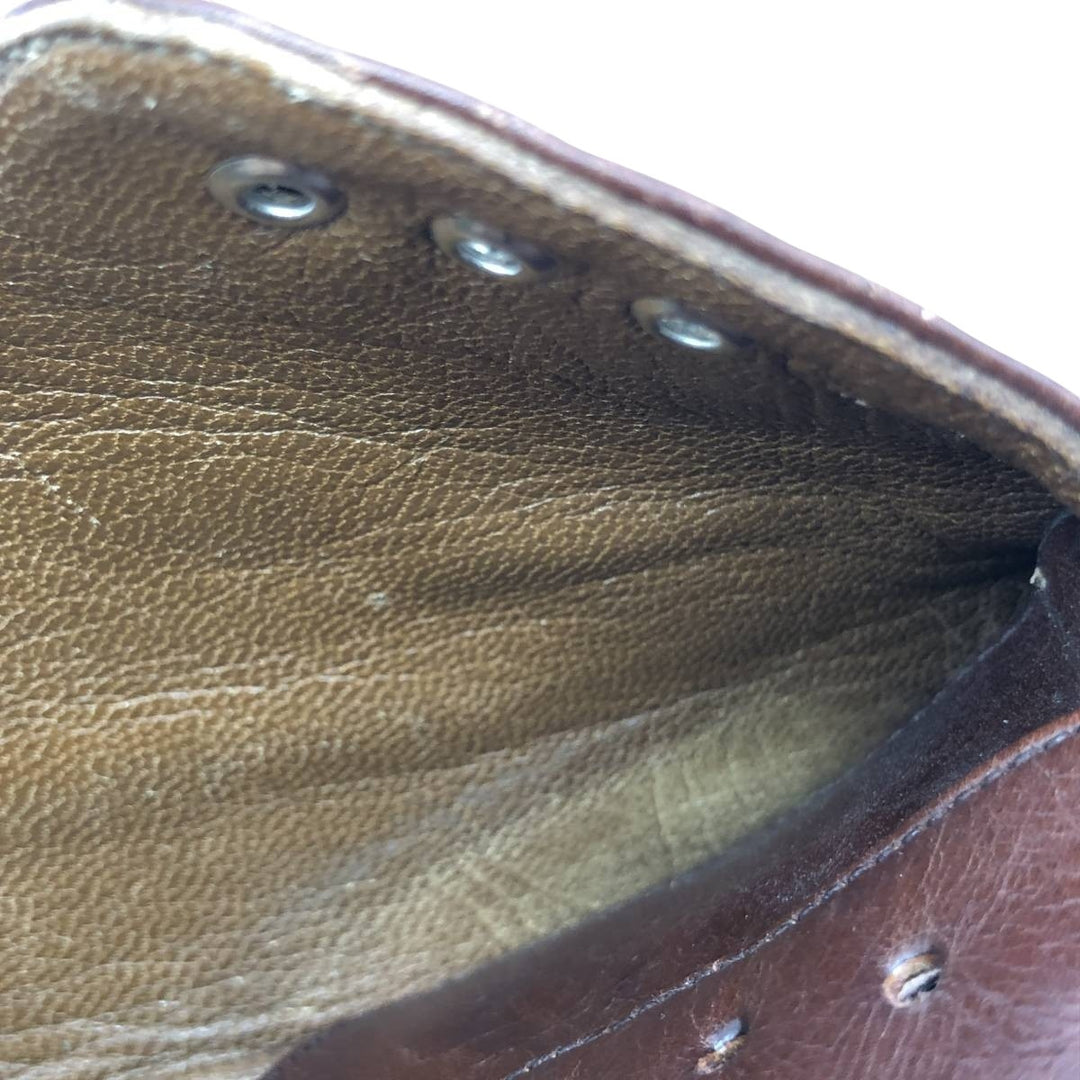 Bally Full Brogue Wingtip Shoes, Size 7 E Men's 25.0cm genuine leather burgundy type Vintage Second Hand