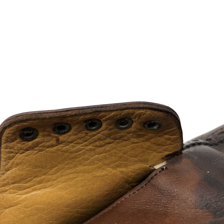 Bally Full Brogue Wingtip Shoes, Size 7 E Men's 25.0cm genuine leather burgundy type Vintage Second Hand