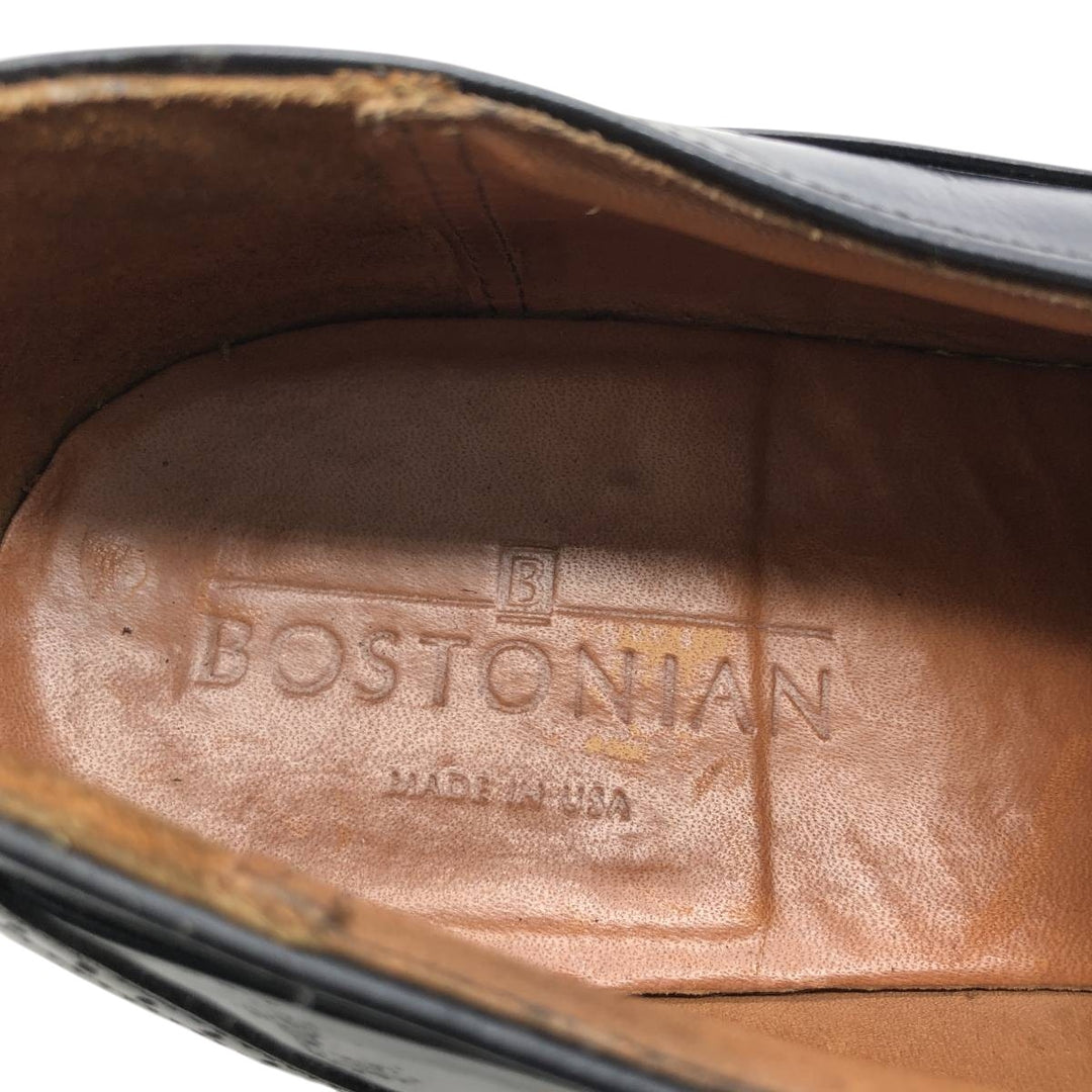 Bostonian Straight Tip Shoes, Made in USA, Size 11 N Men's 29.0cm unclear black type Vintage Second Hand