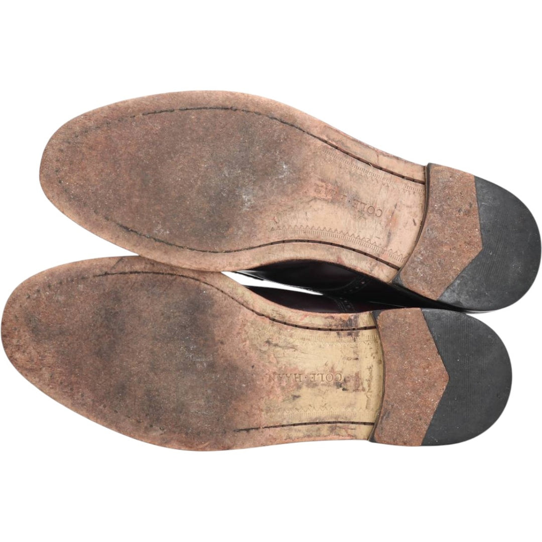 Cole Haan Straight Tip Shoes 10 1/2 Men's 28.5cm genuine leather brown type Vintage Second Hand