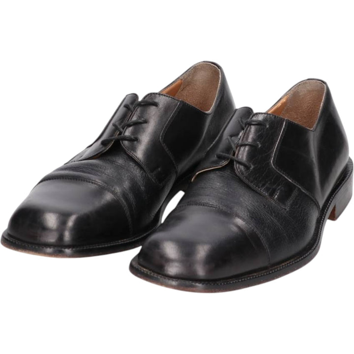 ZILLIONI square-toe straight-tip shoes, made in Italy, size 8M Men's 26.0cm genuine leather black type Vintage Second Hand