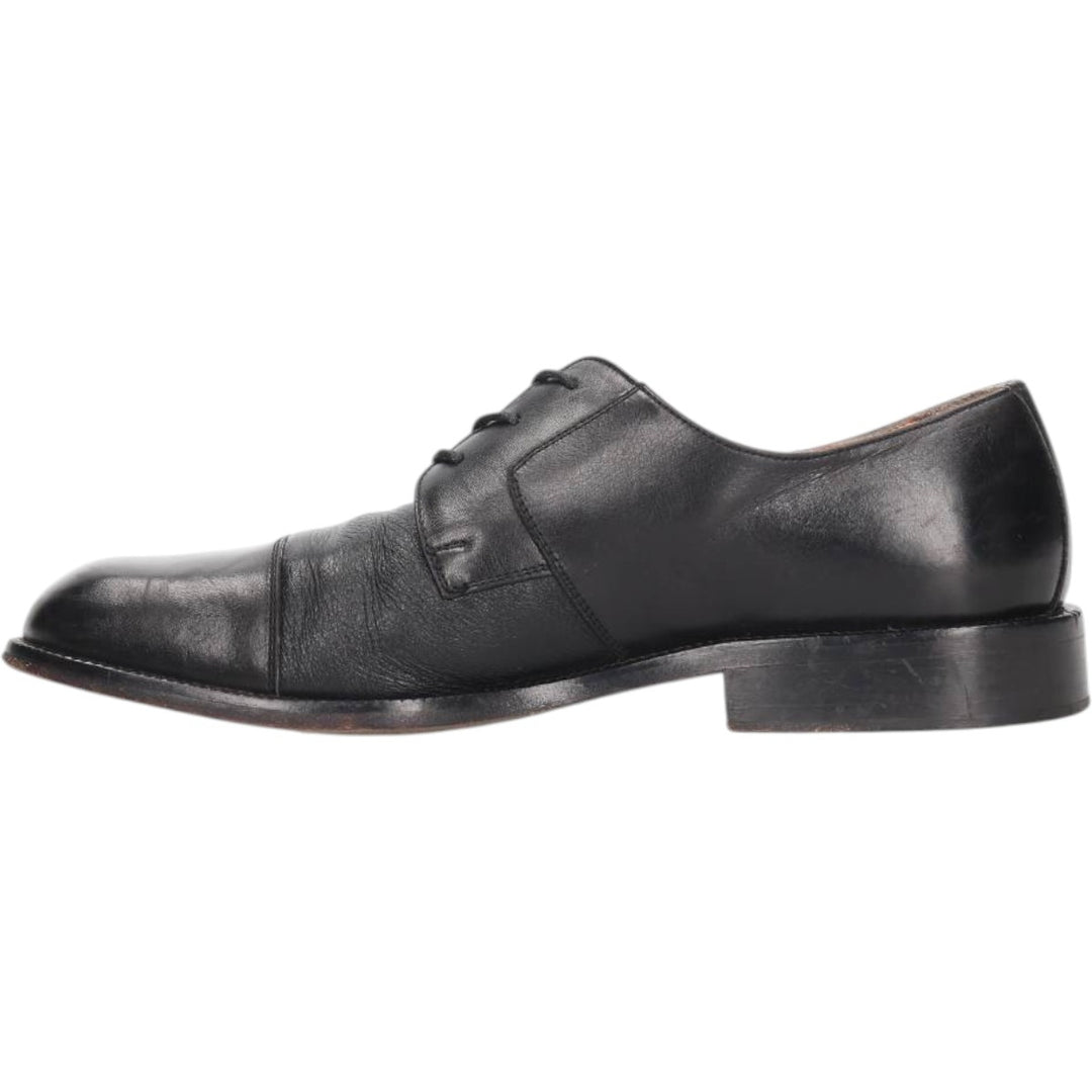ZILLIONI square-toe straight-tip shoes, made in Italy, size 8M Men's 26.0cm genuine leather black type Vintage Second Hand