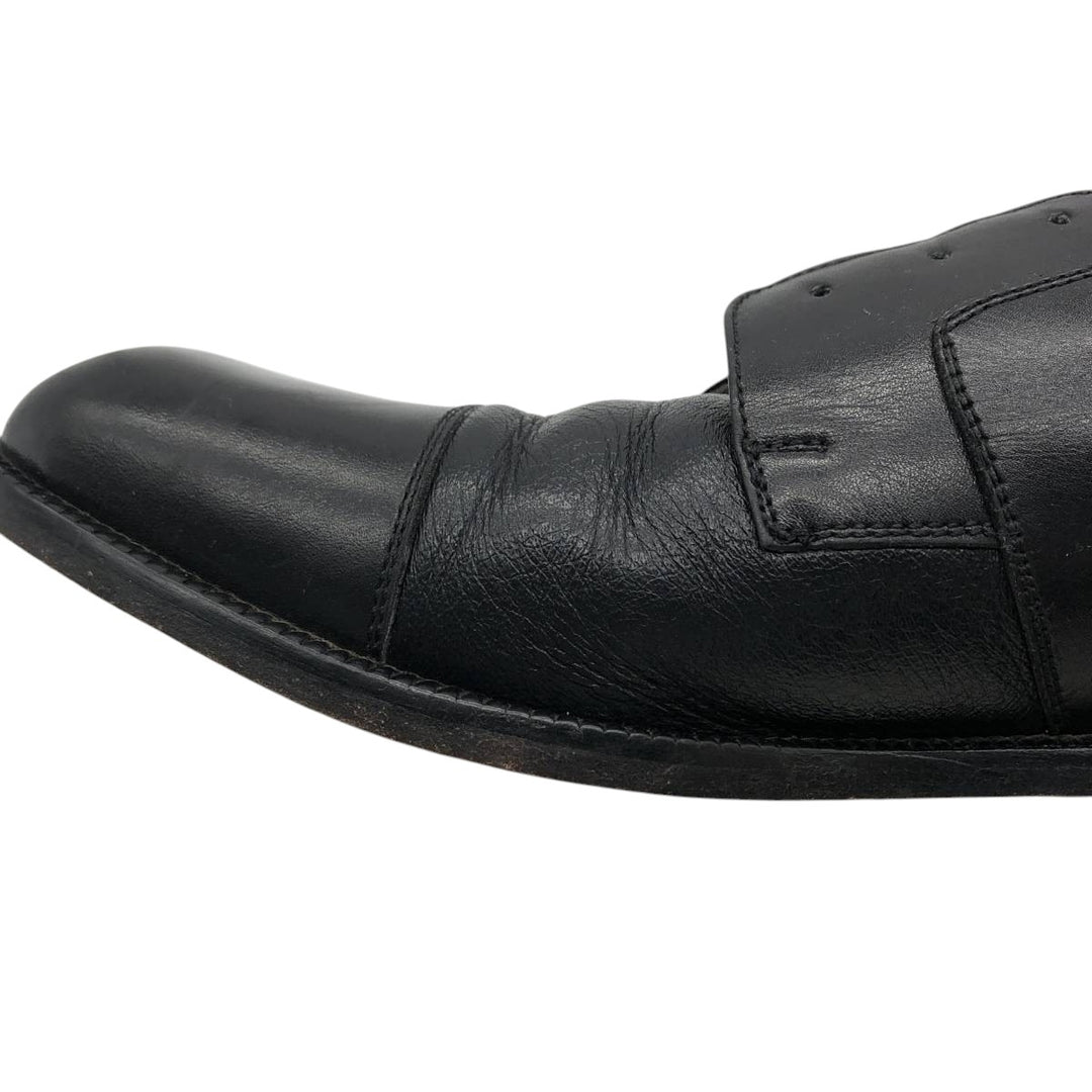 ZILLIONI square-toe straight-tip shoes, made in Italy, size 8M Men's 26.0cm genuine leather black type Vintage Second Hand