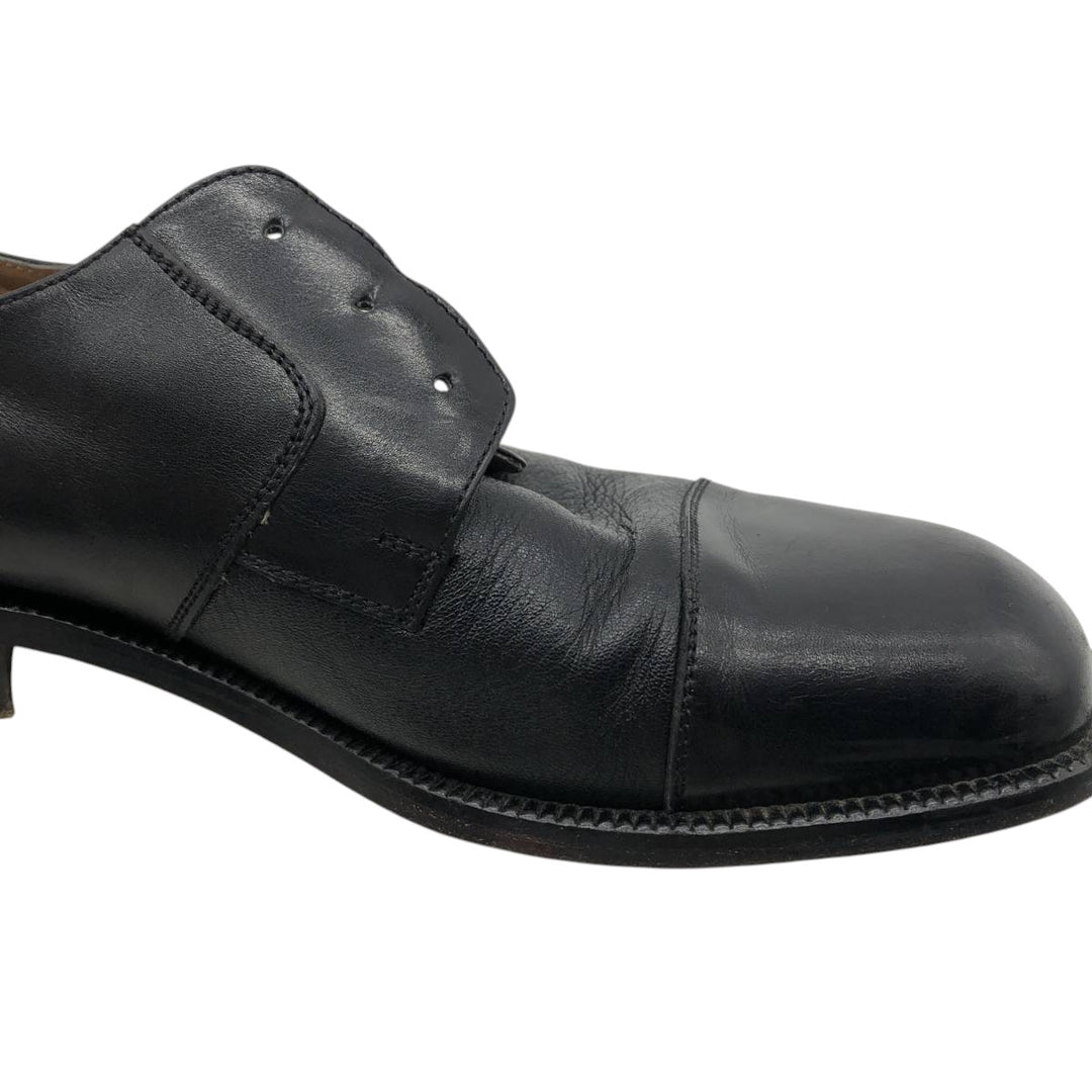 ZILLIONI square-toe straight-tip shoes, made in Italy, size 8M Men's 26.0cm genuine leather black type Vintage Second Hand