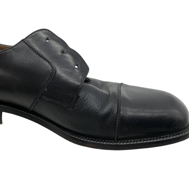 ZILLIONI square-toe straight-tip shoes, made in Italy, size 8M Men's 26.0cm genuine leather black type Vintage Second Hand