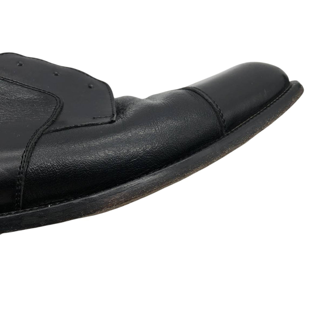 ZILLIONI square-toe straight-tip shoes, made in Italy, size 8M Men's 26.0cm genuine leather black type Vintage Second Hand