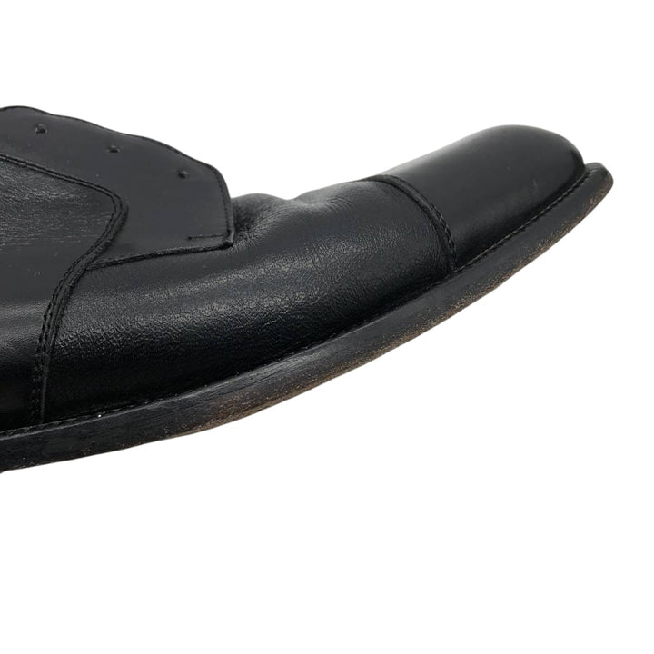 ZILLIONI square-toe straight-tip shoes, made in Italy, size 8M Men's 26.0cm genuine leather black type Vintage Second Hand