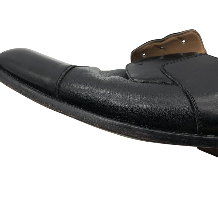 ZILLIONI square-toe straight-tip shoes, made in Italy, size 8M Men's 26.0cm genuine leather black type Vintage Second Hand